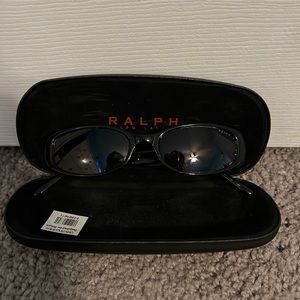 Ralph Lauren Black/Brown Oval Sunglasses